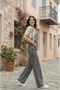 Kn Gardener Front Pocket Straps Wide Leg Women's Denim Jumpsuit - 3