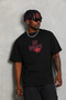 Men's Printed T-Shirt Short Sleeve Crew Neck Regular Fit Comfortable Fit Casual T-Shirt - Black - 3