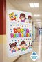 World Colorful School Wall Sticker 100X120 cm – Kindergarten Classroom Decoration Foil Print Ke Glittery - 2