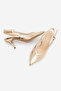 Women's Stiletto Pointed Toe Transparent Mesh Open Back Strap Classic Heeled Shoes Vimola Gold - 7