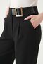 Black Belt Detail Palazzo Pants 8421A - 4