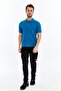 Polo Collar T-Shirt 100% Cotton Indigo Men's - 2