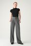 Anthracite Belt Detail Palazzo Pants 8421A - 6