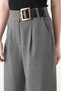 Anthracite Belt Detail Palazzo Pants 8421A - 4