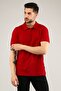 Polo Neck T-Shirt 100% Cotton Claret Red Men - 6