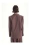 Arisa Belt Detail Brown Blazer Jacket - 5