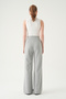 Gray Belt Detail Palazzo Pants 8421A - 5