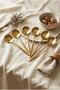 Set of 6 Luxury Gold Stainless Steel Table Spoons (21 cm)