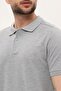 Polo Neck T-Shirt 100% Cotton Gray Melange Men - 3