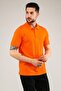 Polo Neck T-Shirt 100% Cotton Orange Men - 5