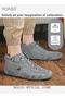 Men’s Soft Leather Ankle Casual Loafers Lace-Up Anti Slip Walking Shoes Men's Tooling Style Martin B - 6