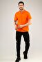 Polo Neck T-Shirt 100% Cotton Orange Men - 4