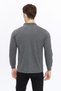 Men's Long Sleeve Polo Neck Cotton T-Shirt Long Sleeve t Shirt Anthracite Melange - 2