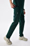 Men's Polo Neck Medical Uniform Set Hunter Green Stretch Fabric Doctor Nurse Uniform - 7