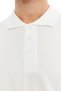 Men's Long Sleeve Polo Neck Cotton T-Shirt Long Sleeve t Shirt White - 8