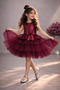 Girl's Tulle Piece Evening Dress with Skirt for Party and Birthday - 2