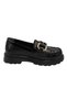 Women's Black Patent Leather Buckle Detailed Casual Shoes - 3