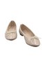Beige Patent Leather Buckle Daily Ballerina Shoes - 3