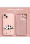 iPhone 15 Plus Compatible Soft Silicone Phone Case with Velvet Camera Protections Panda Pattern - 3