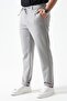 Men's Gray Waist Half Elastic Knitted Jacquard Trousers - 5