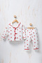 Rocha Baby Strawberry Printed 2-Piece Pajama Set - Buttoned Cotton Piece Baby Sleeping Set - 3