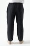 Men's Black Bel Tie-Detail Baggy Muslin Trousers - 6