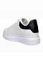 Jgp White Black Lace-Up Women's Sneakers - 3