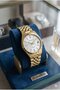Modern and Elegant Women's Wristwatch |   30mm Steel Case, Gold Metal Band, Silver Dial - 3