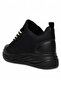 Mdl Black Lace-Up Linen Women's Sneakers - 3