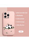 iPhone 16 Pro Compatible Soft Silicone Phone Case with Velvet Camera Protections Panda Pattern - 2