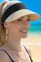 Women Straw Visor Hat Summer Sun Protection Adjustable Beach Hat - 6