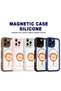 iPhone 13 Compatible Transparent Magsafe Wireless Corner Silicone Phone Case Apple Pattern - 3