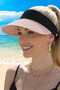 Women Straw Visor Hat Summer Sun Protection Adjustable Beach Hat - 6