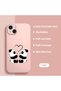 iPhone 15 Plus Compatible Panda Pattern Soft Silicone Phone Case with Velvet Camera Protections - 2