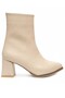 Rna Beige Short Heeled Stretch Women's Boots