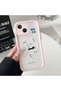 iPhone 13 Compatible Transparent Magsafe Wireless Corner Silicone Phone Case Dog Pattern