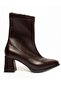 Rna Burgundy Women's Short Heeled Stretch Boots