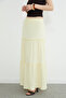 Elastic Waist Buruqu Fabric Skirt - 7