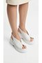 Heeled, Elasticated in the Middle, Open Front, Summer Women's High Wedge Heel Sandals Shoes - 6