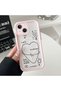 iPhone 13 Compatible Transparent Magsafe Wireless Corner Silicone Phone Case with Lettering Pattern