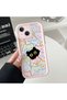 iPhone 13 Compatible Transparent Magsafe Wireless Corner Silicone Phone Case Cat Pattern