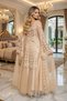 Luxury Set of Lace Bridal Robes - Stylish Embroidered Long Robe and Nightgown Set - 3