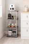 4-Tier Gray 40X33 Portable Organizer Plastic Kitchen Bathroom Cabinet Shelf – Pantry Laundry Room Shelf - 3