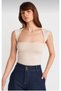 Beige back Tie-Detail Cropped blouse