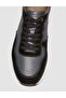 100% Genuine Leather Black Suede Lace-Up Men's Sports Shoes - 6