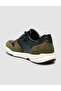 Genuine Leather Khaki Lace-Up Men's Sports Shoes - 5