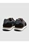 100% Genuine Leather Black Suede Lace-Up Men's Sports Shoes - 3