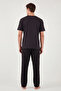 Cotton Pcs Regular Fit Checked Short Sleeve Pajama Set Men's Pajama Set 6096860 - 6