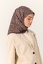 Women's Light Brown Latte Geometric Pattern Viscose Velora Scarf 161002-10 - 2