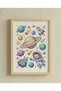 Montessori Educational Table Wooden Framed Table Baby Kids Room Wall Decoration Uv Printing - Single Table Natural Wooden Frame